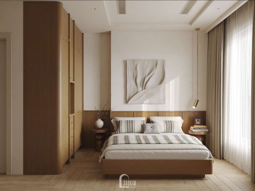Thiết kế phòng ngủ chung cư 3 ngủ phong cách Modern Japandi dự án Viha Complex Leciva - Nét ấm trong nhịp sống hiện đại